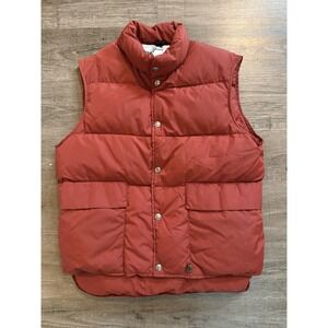 Vintage Woolrich Goose Down Puffer Vest Rust Medium M Men's